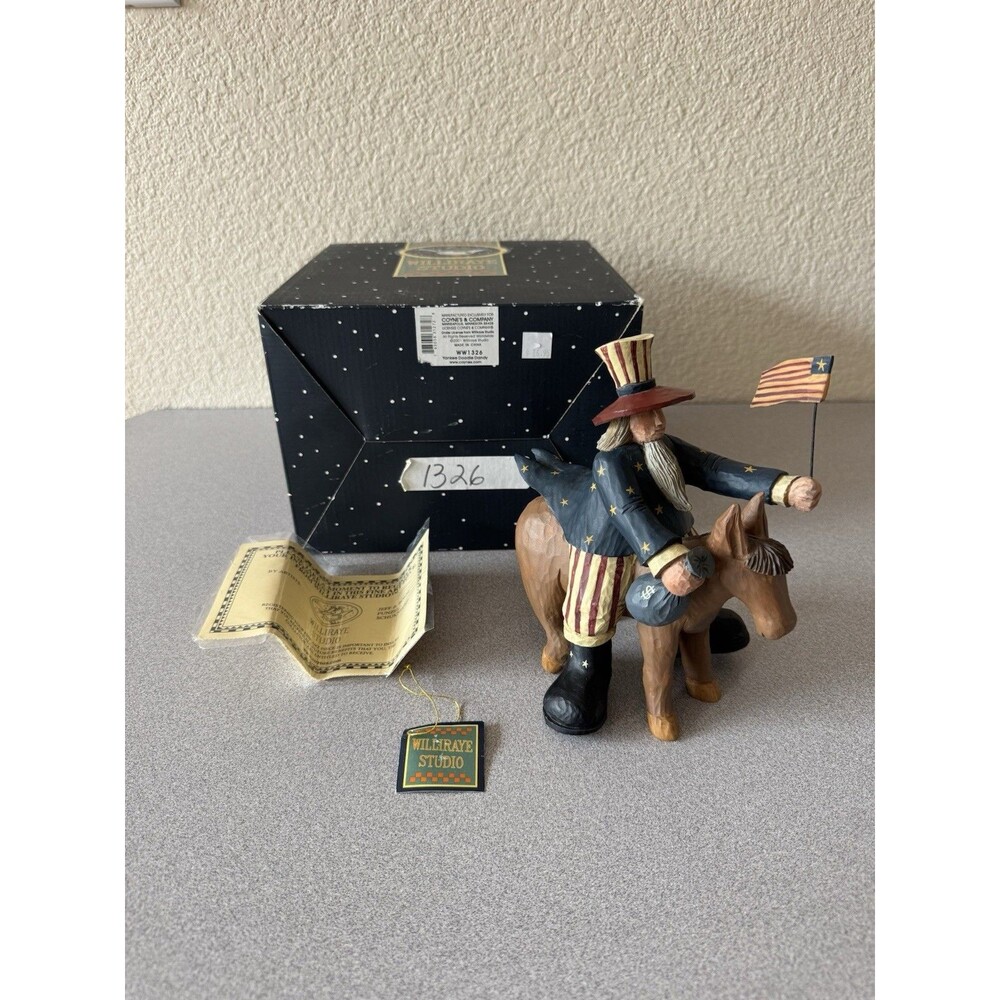 WilliRaye Studio Yankee Doodle Dandy Patriotic Figurine w/ Box & Hang Tag WW1326
